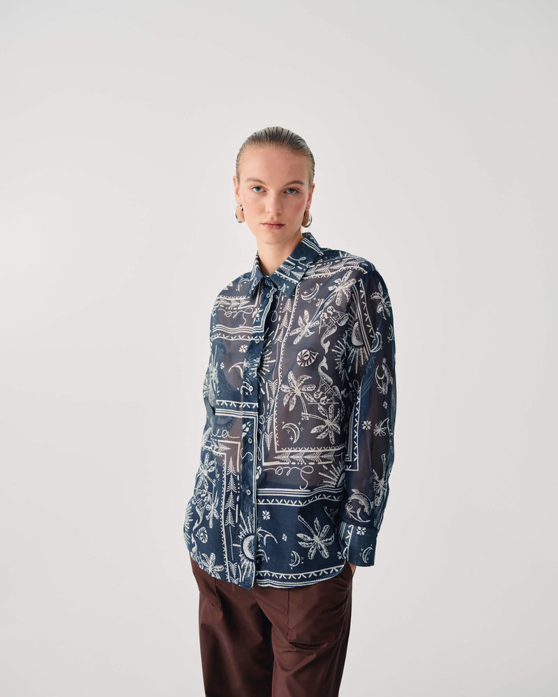 PRINTED GEORGETTE SHIRT