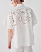 CAMICIA IN COTONE CON RICAMI FLOREALI