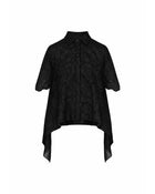 EMBROIDERED ORGANZA SHIRT WITH POINTED HEM