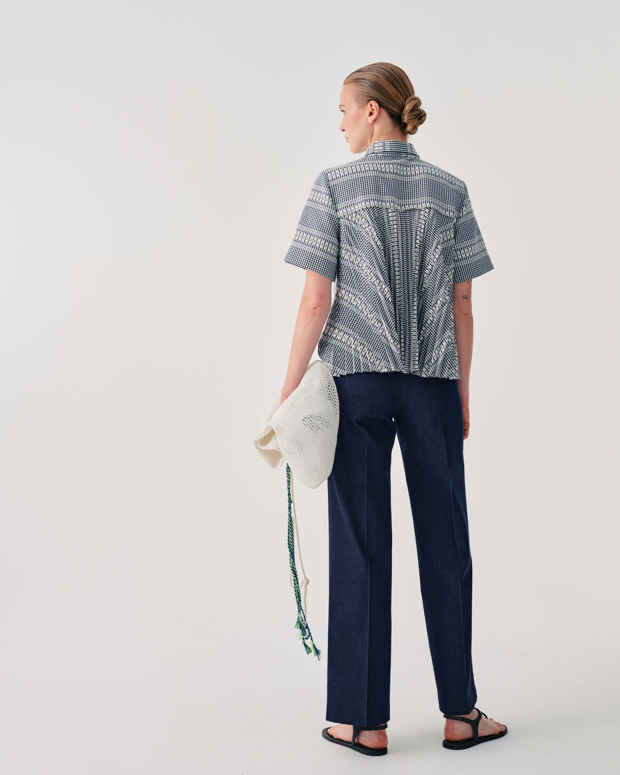 COTTON SHIRT WITH GEOMETRIC PRINT