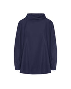 BLUSA IN POPELINE CON COLLO DRAPPEGGIATO