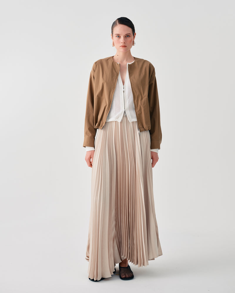 ASYMMETRIC LONG PLEATED SKIRT