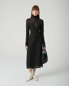 FLARED SKIRT IN MACRAME LACE