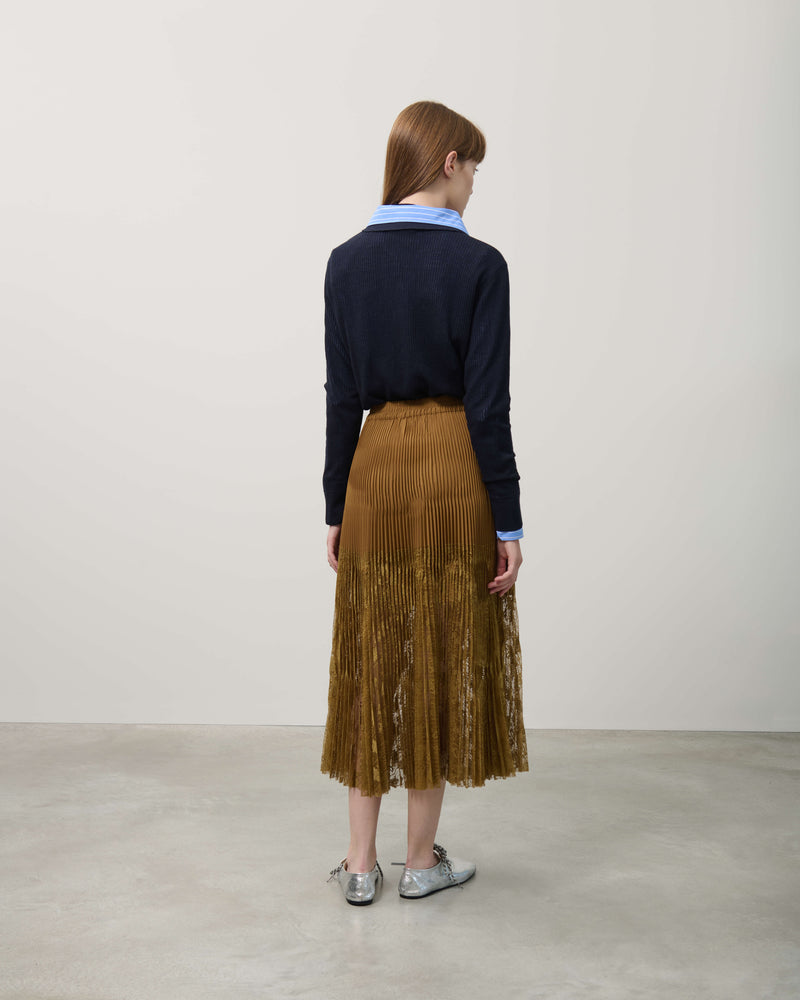 POLO SHIRT WITH FANCY STITCH IN WOOL, SILK AND CASHMERE