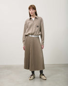 PLEATED SKIRT IN MICRO CHECK