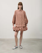 SHORT TAFFETA SKIRT