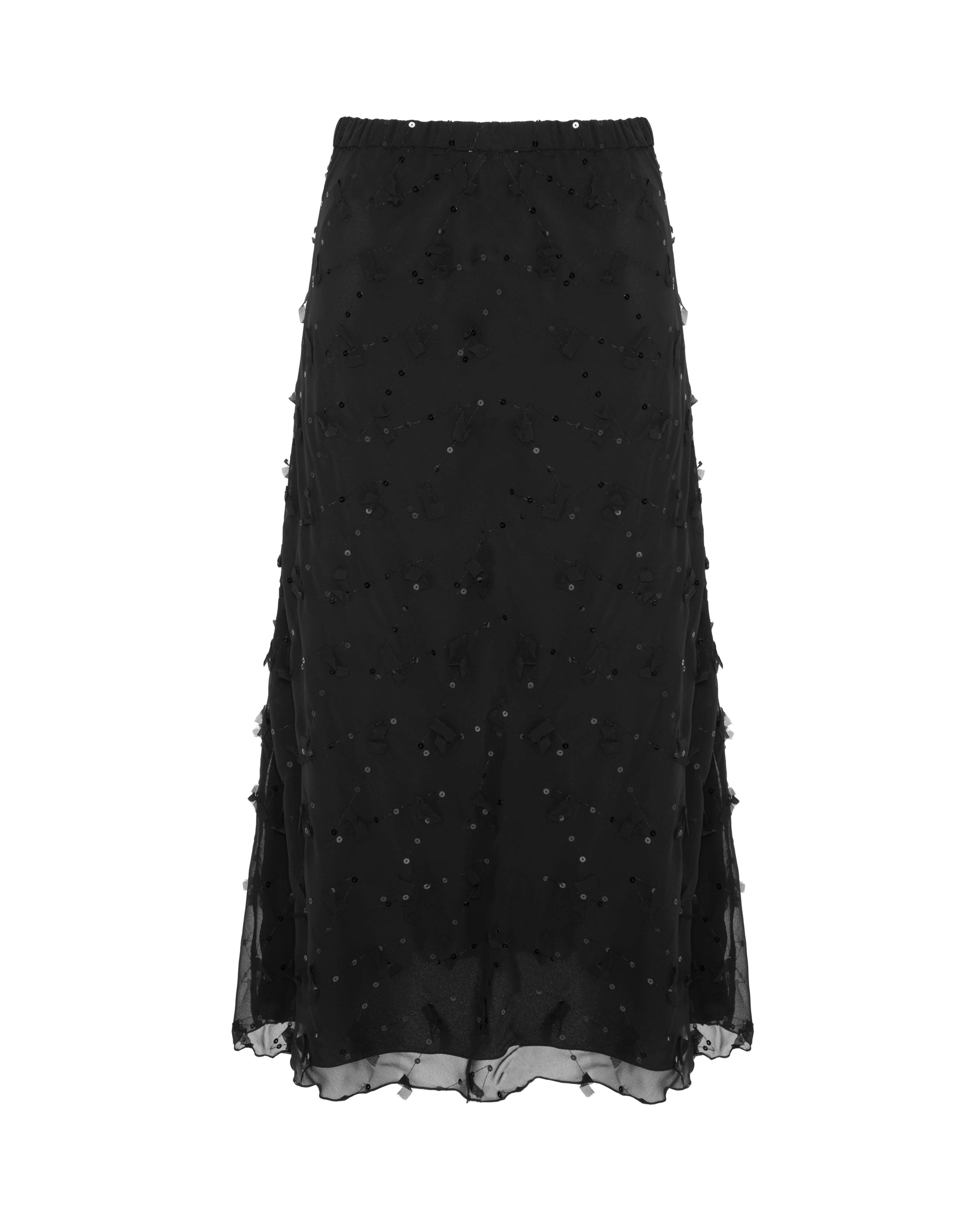 FLARED SKIRT WITH ALL OVER EMBROIDERY