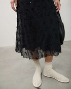 FLARED SKIRT WITH ALL OVER EMBROIDERY