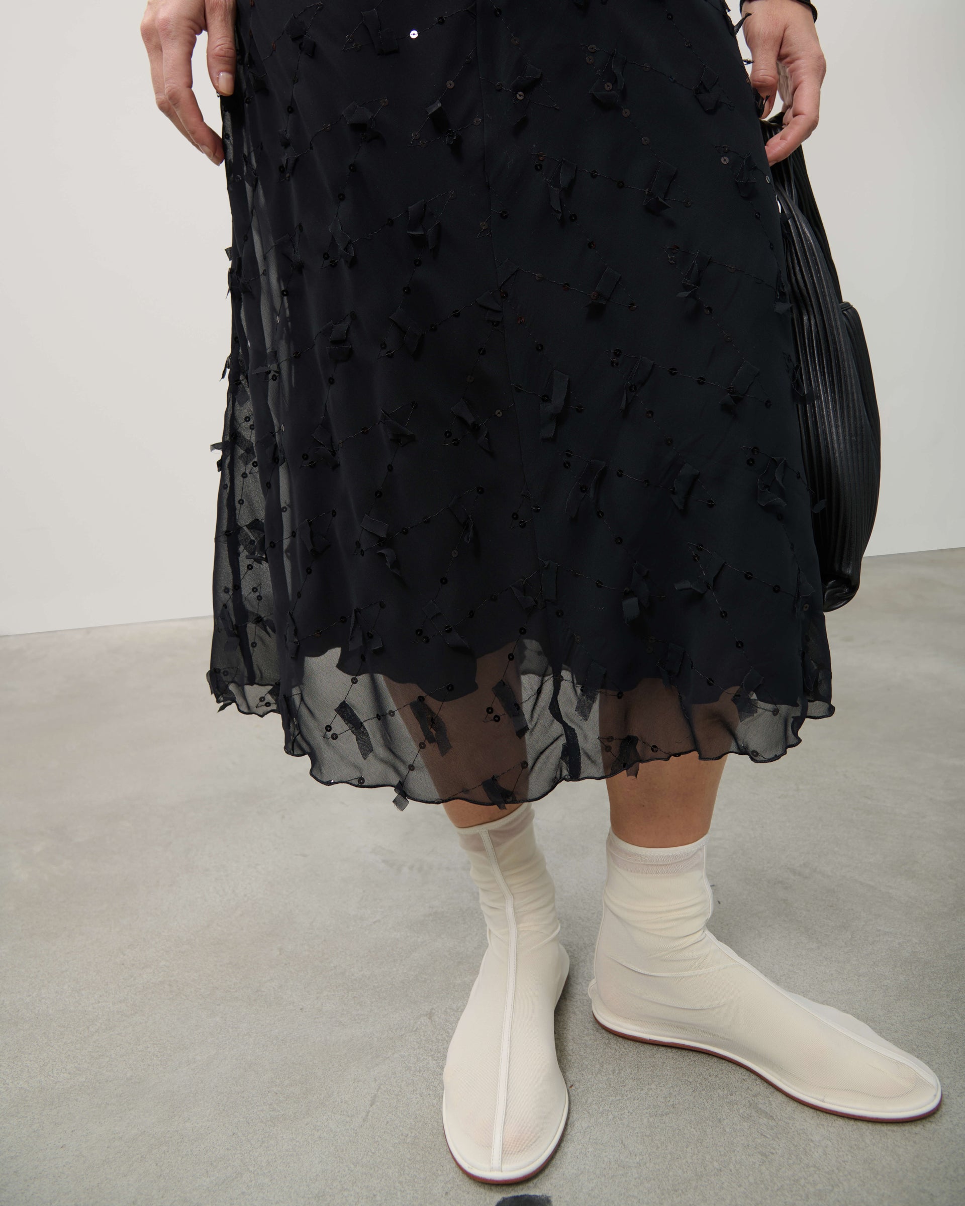 FLARED SKIRT WITH ALL OVER EMBROIDERY