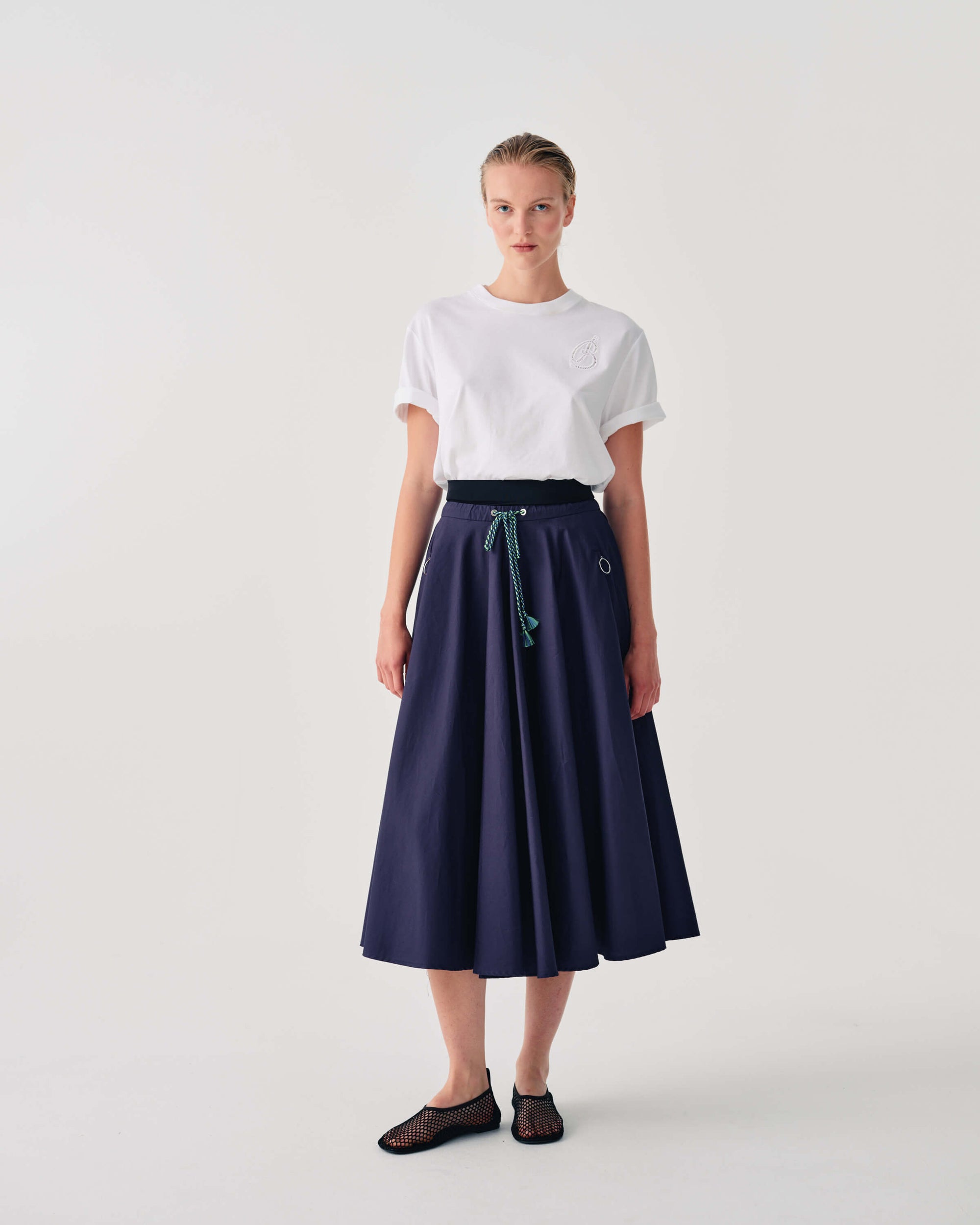 WIDE SKIRT WITH ZIP POCKETS