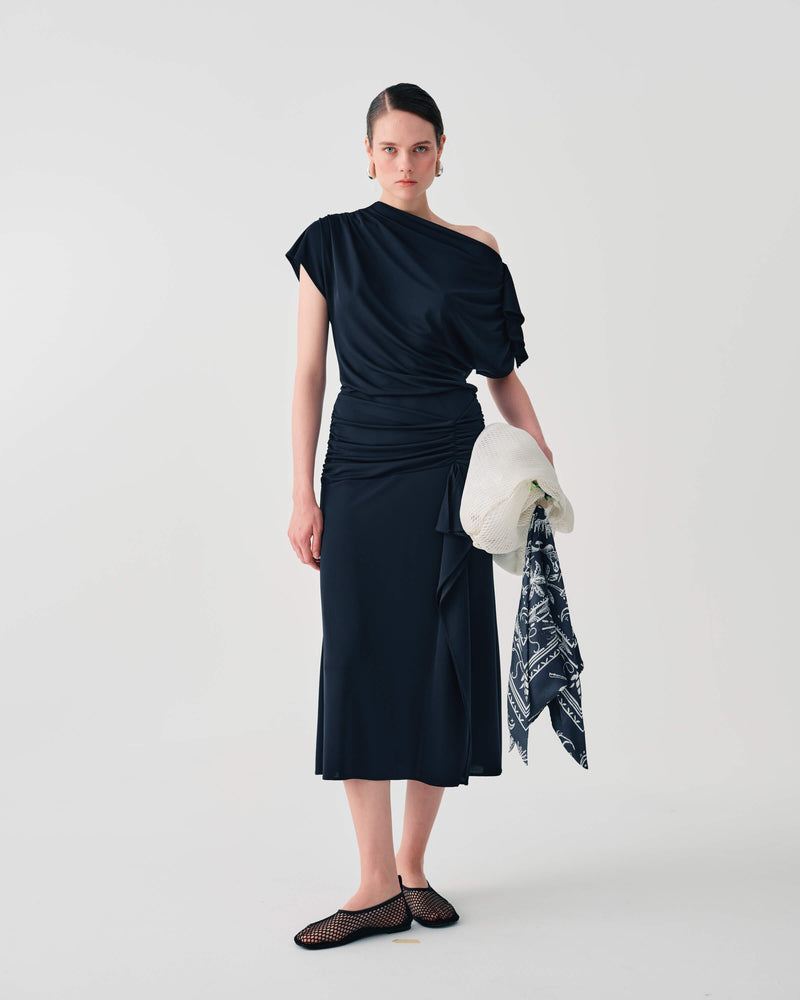 JERSEY SKIRT WITH RUFFLE