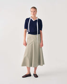 MIDI SKIRT WITH RING DETAIL
