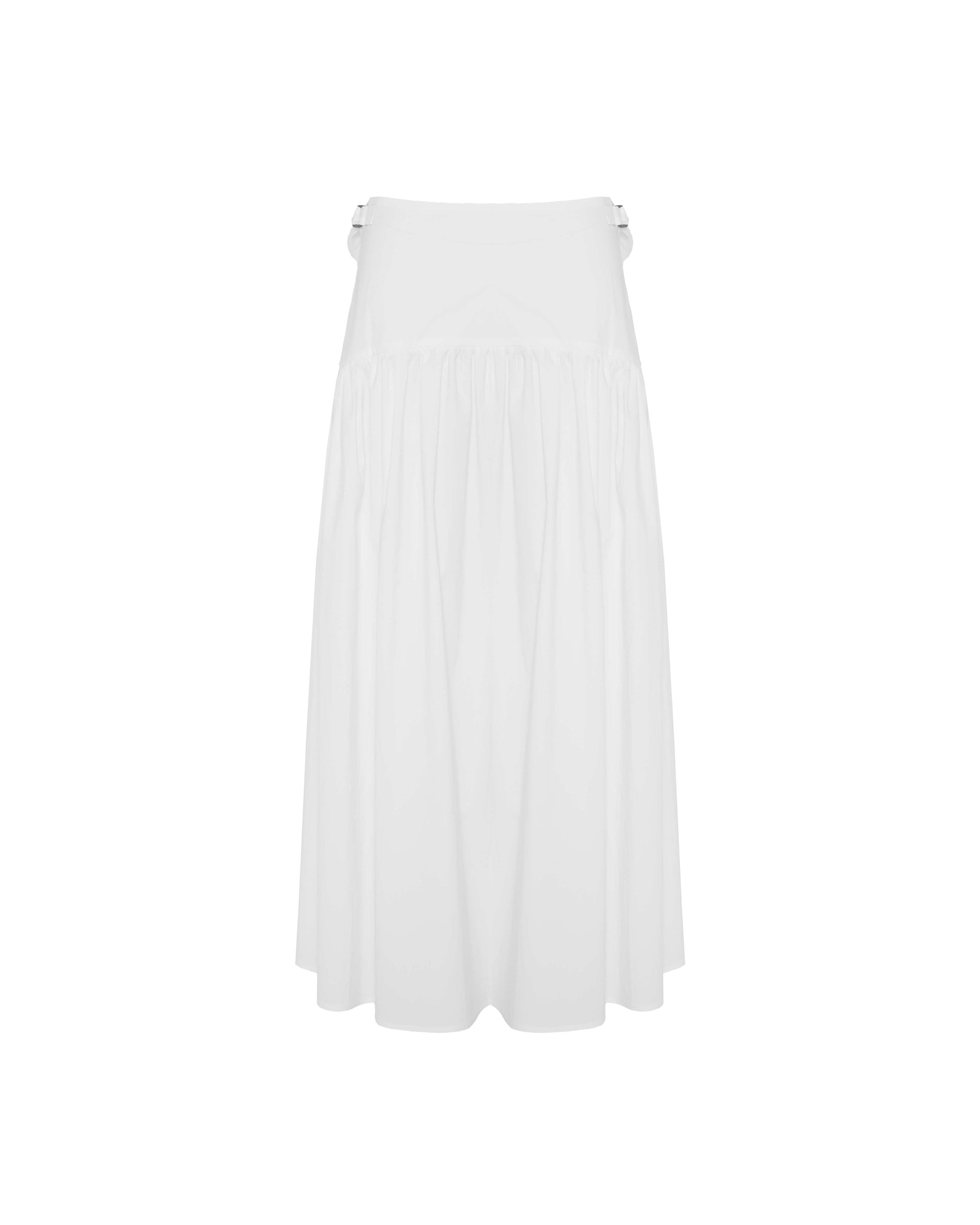 GONNA MIDI CON FIBBIE LATERALI