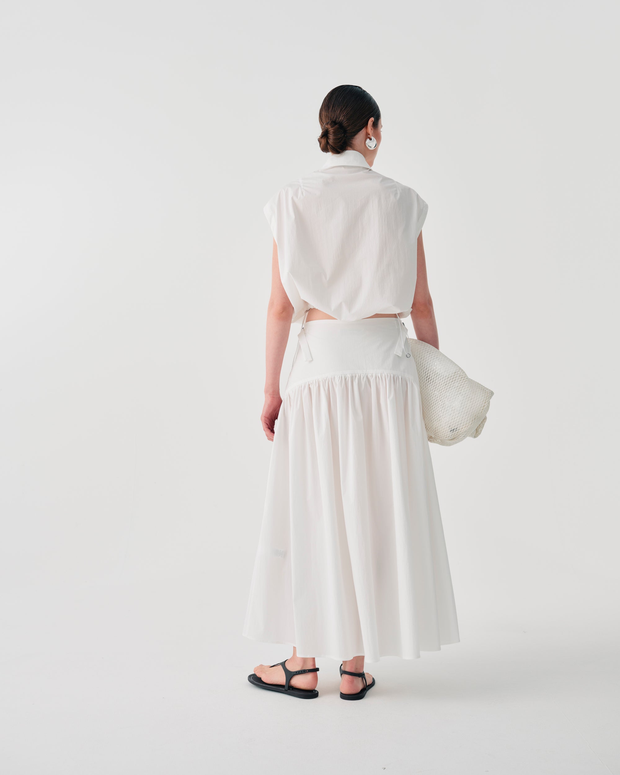 GONNA MIDI CON FIBBIE LATERALI