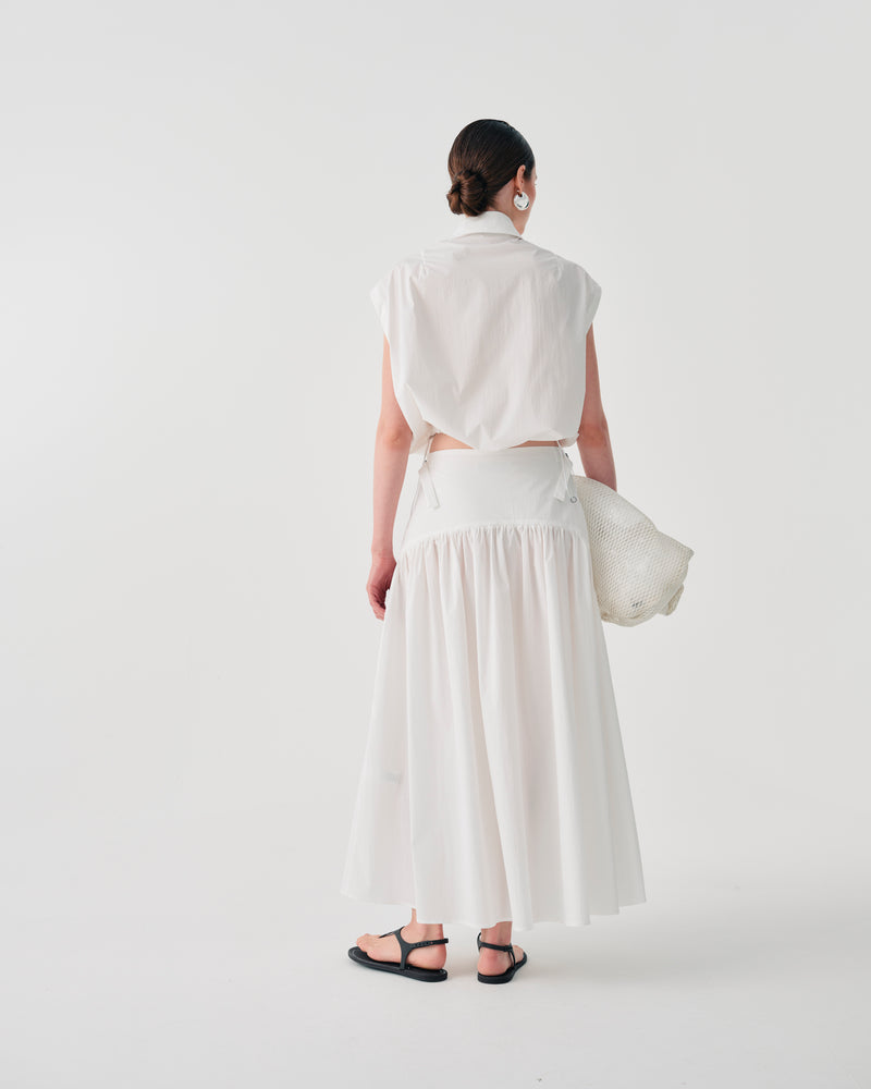 GONNA MIDI CON FIBBIE LATERALI