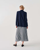 PLEATED MIDI SKIRT WITH DRAWSTRING