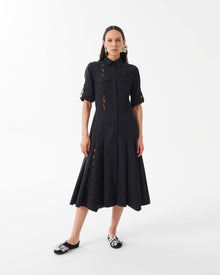 Dress with Lace Inlays