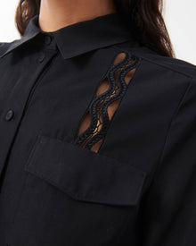 Dress with Lace Inlays