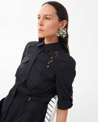 Dress with Lace Inlays