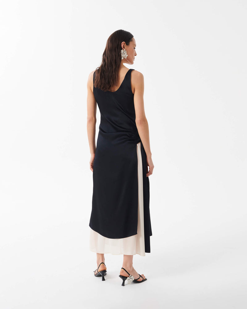 Dress with Maxi Slit and Side Bow