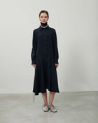 CHEMISIER DRESS WITH RIBBING AND BELT