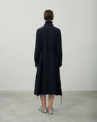 CHEMISIER DRESS WITH RIBBING AND BELT