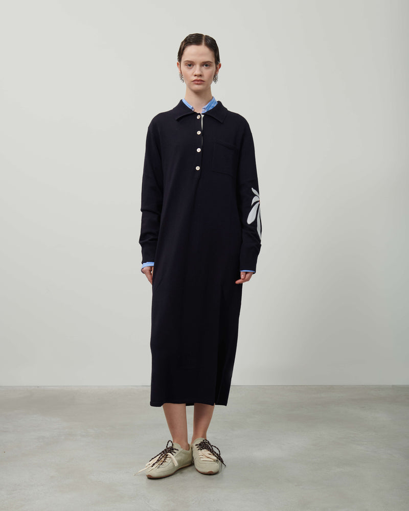 DRESS WITH NEEDLE FLOWERS