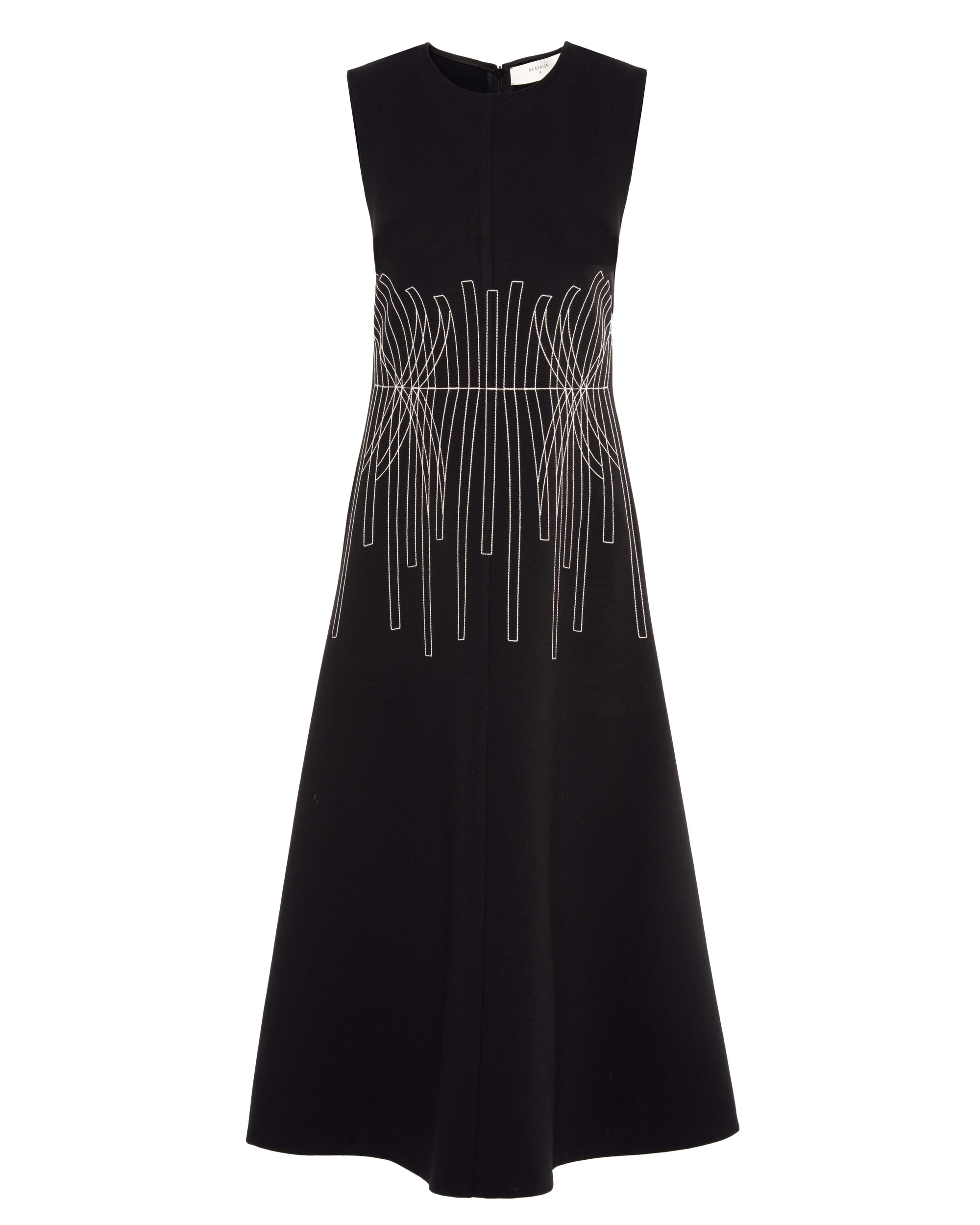 SLEEVELESS DRESS WITH EMBROIDERY