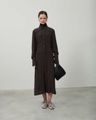 CHEMISIER DRESS WITH RIBBING