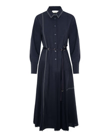 PLEATED CHEMISER DRESS