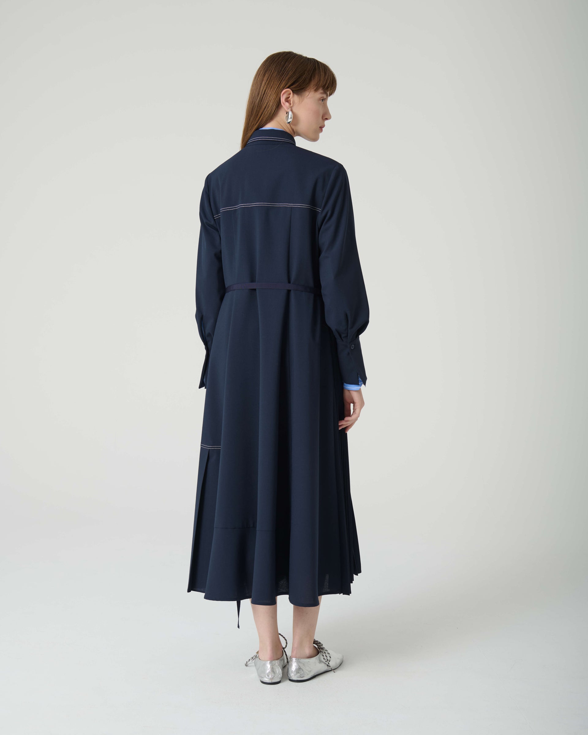 PLEATED CHEMISER DRESS