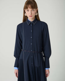 PLEATED CHEMISER DRESS
