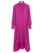 LONG SILK BLEND DRESS