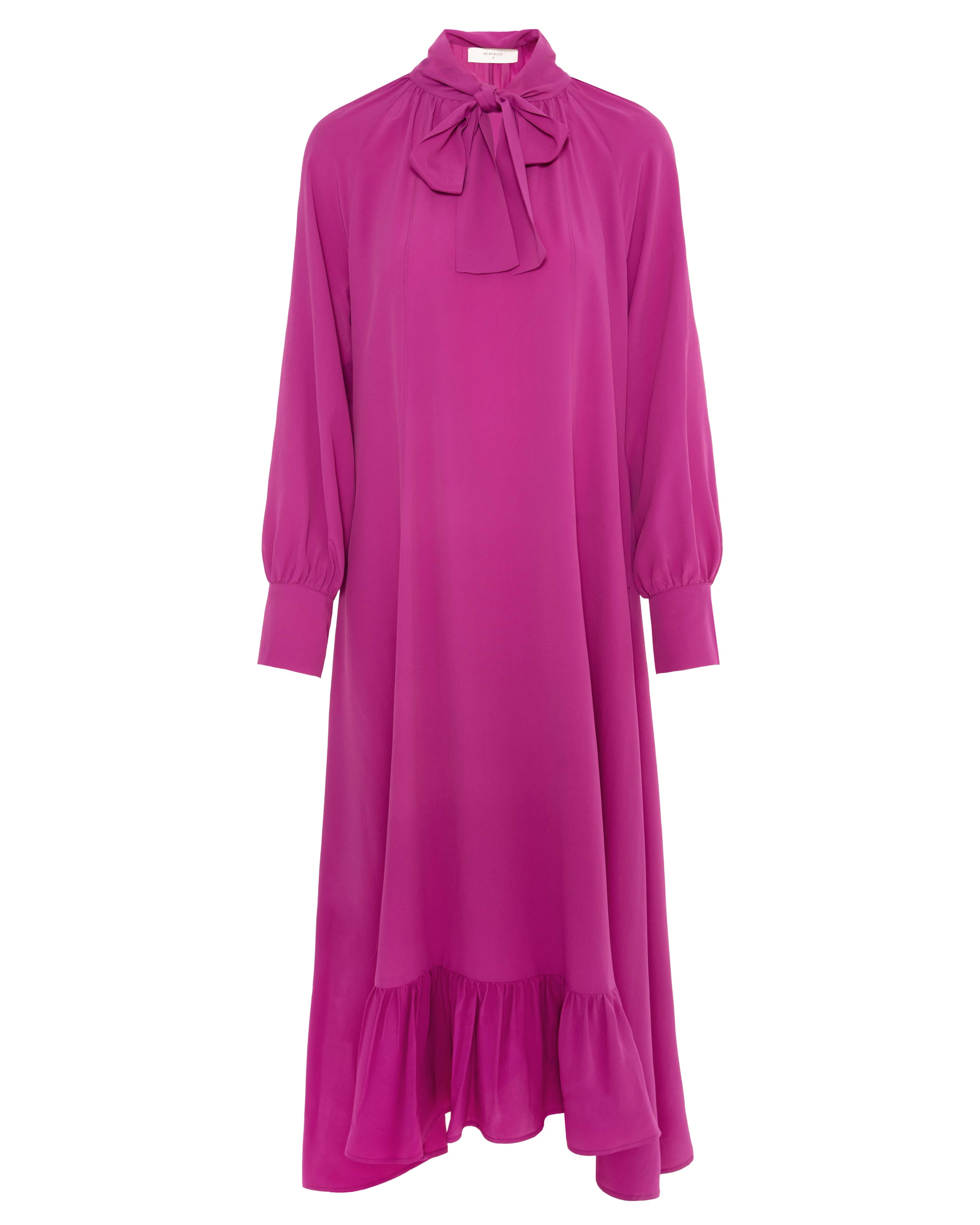 LONG SILK BLEND DRESS