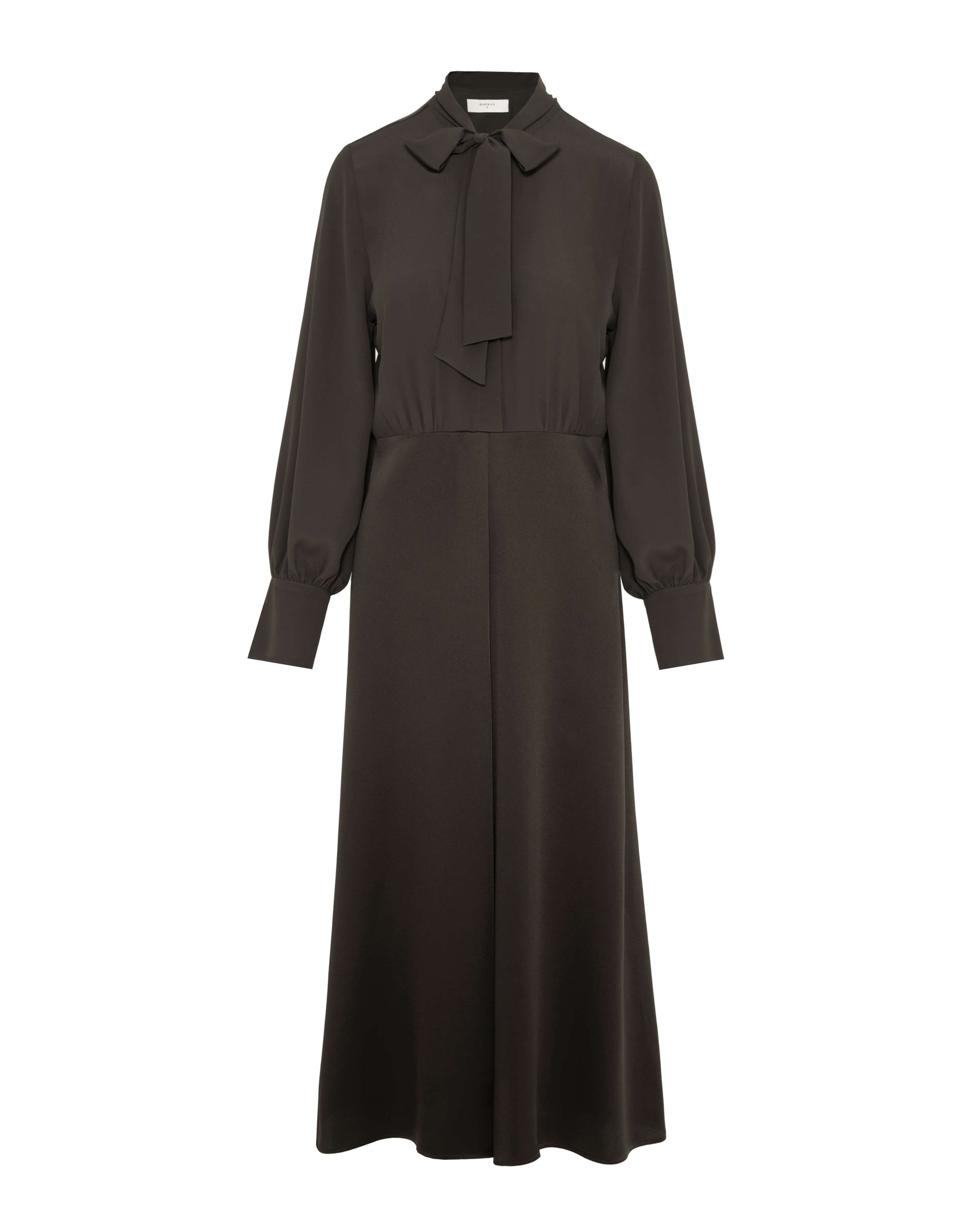 FLARED DRESS WITH SCARF