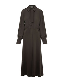 FLARED DRESS WITH SCARF