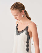 LONG DRESS WITH LACE INSERT