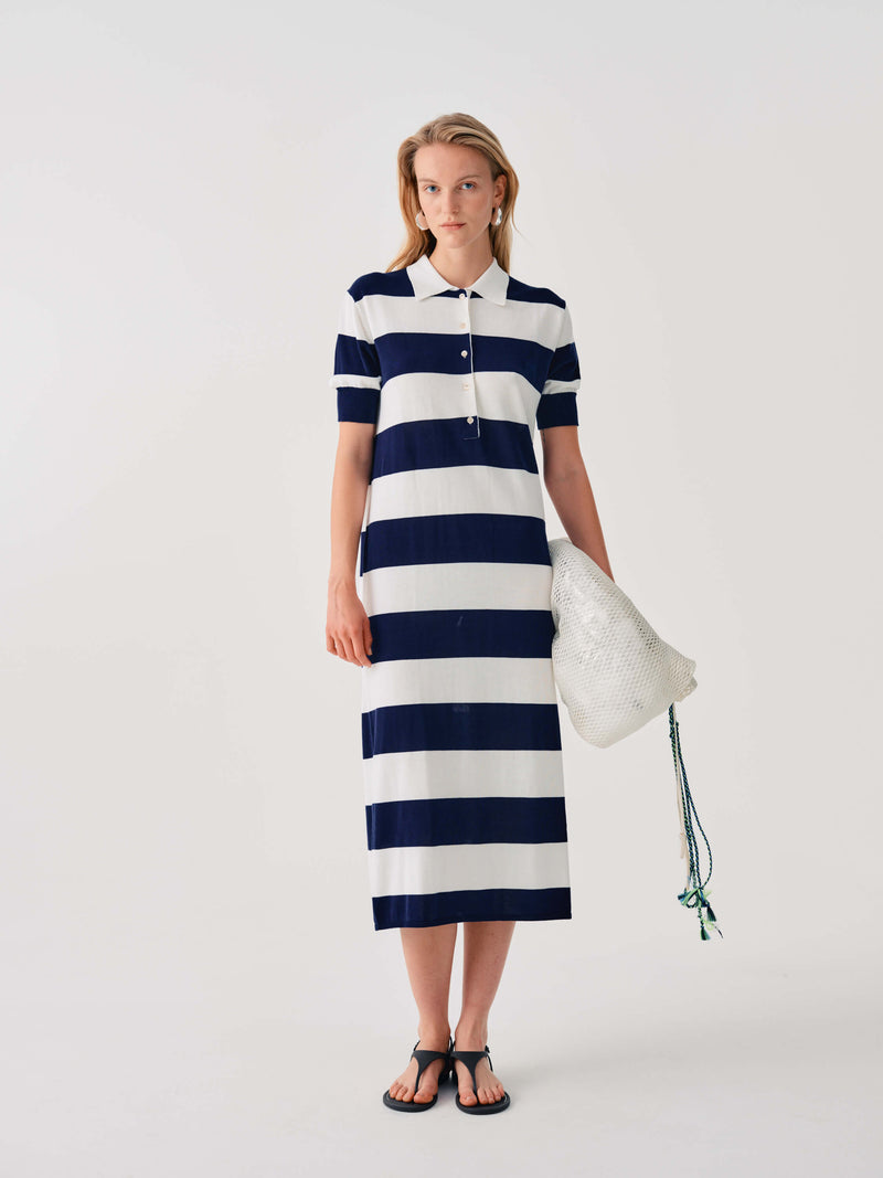 STRIPED KNIT DRESS