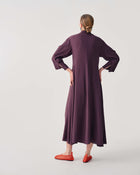 DRESS IN SILK BLEND WITH HANDMADE EMBROIDERY