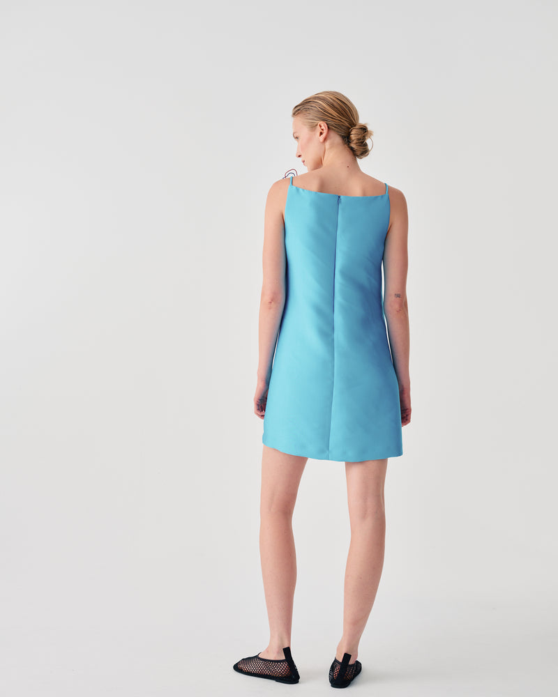 DUCHESSE DRESS WITH FLORAL DETAIL