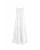 LONG DRESS WITH THIN STRAPS AND EMBROIDERY
