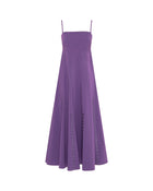 LONG DRESS WITH THIN STRAPS AND EMBROIDERY