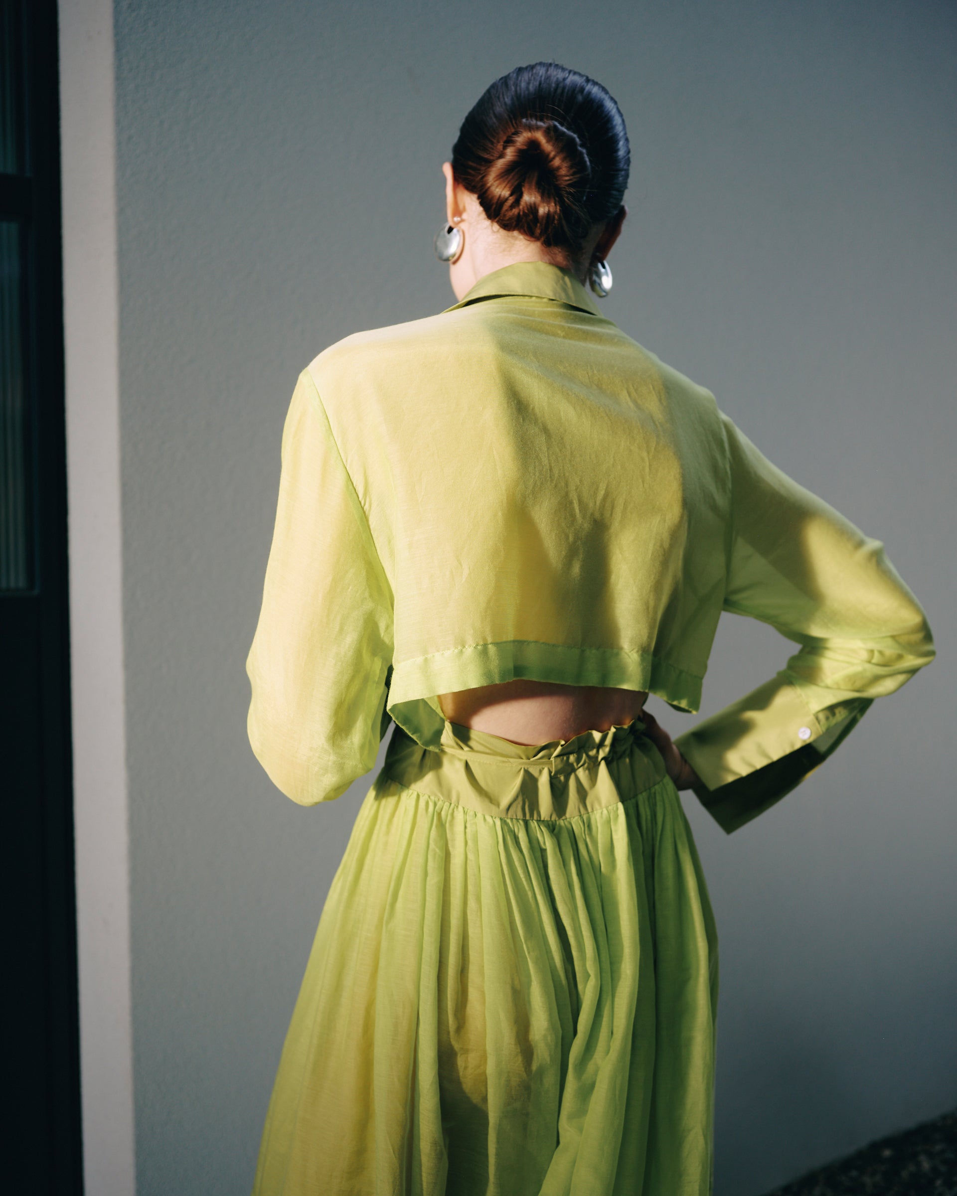 SHIRT DRESS WITH WAIST BELT