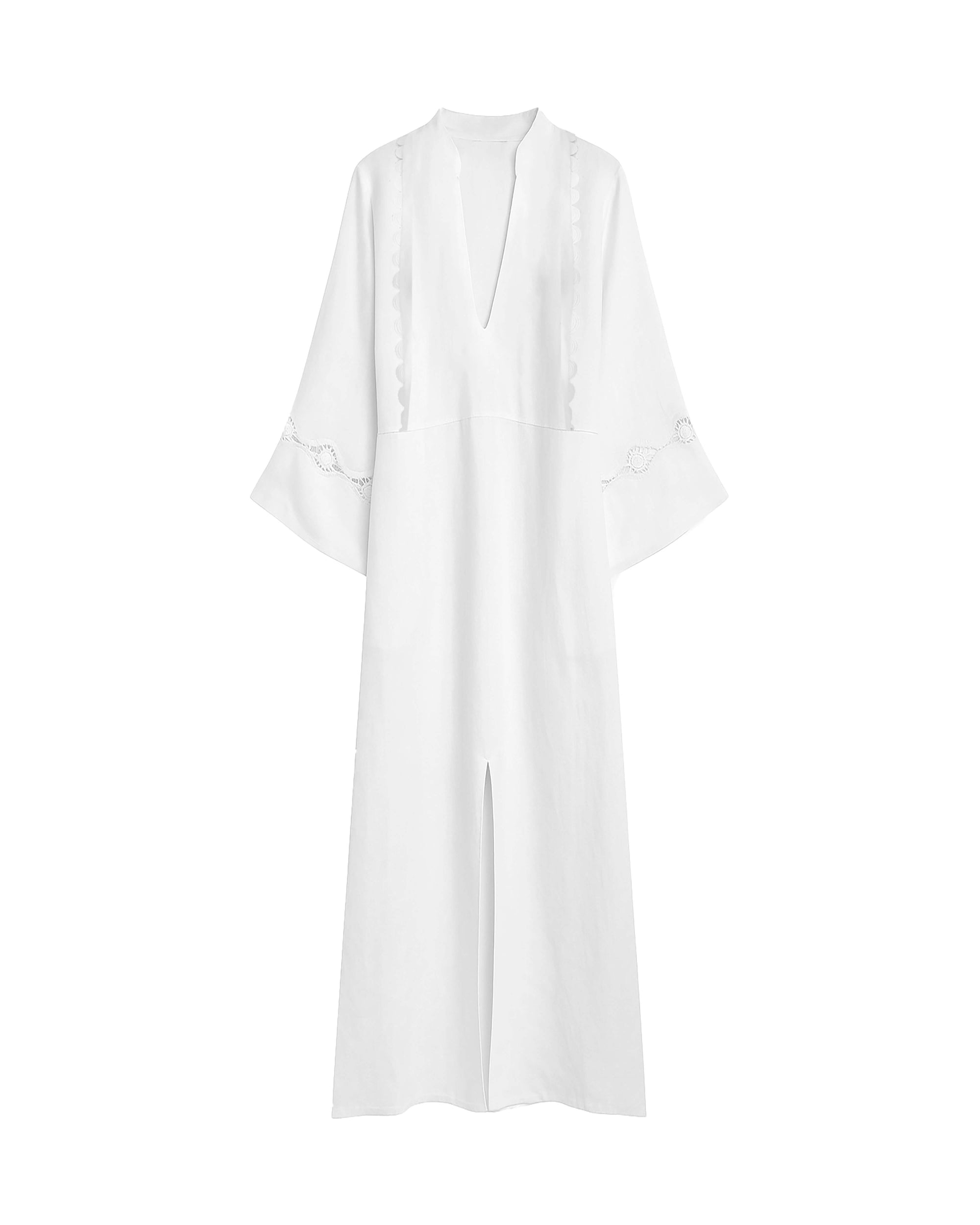 cotton linen lace dresses Axiiglly Summer Dresses for Women 2026 Cotton Linen V Neck Half Sleeve Beach Boho Eyelet Lace Trim Flowy Maxi Sundresses, S-3xl, Women's, Size: Medium