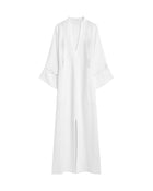 LONG LINEN DRESS WITH LACE