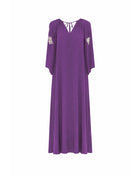 LONG DRESS WITH WIDE SLEEVES AND EMBROIDERY