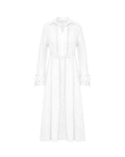 LONG SHIRT DRESS WITH EMBROIDERED DETAILS