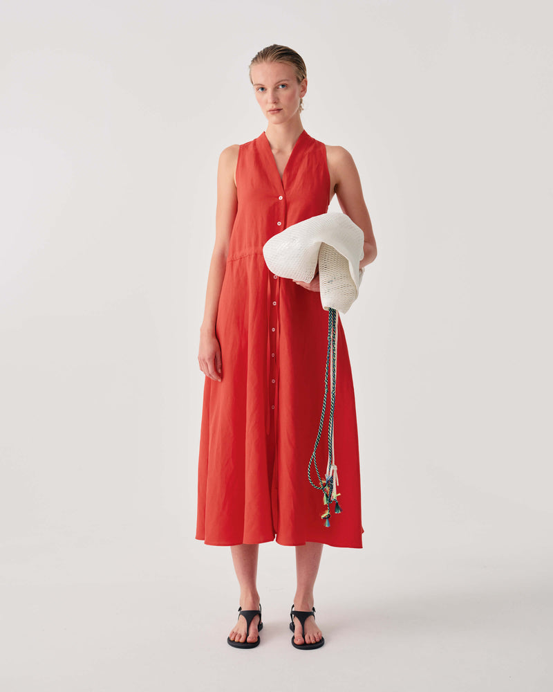 ABITO LUNGO SENZA MANICHE CON BOTTONI