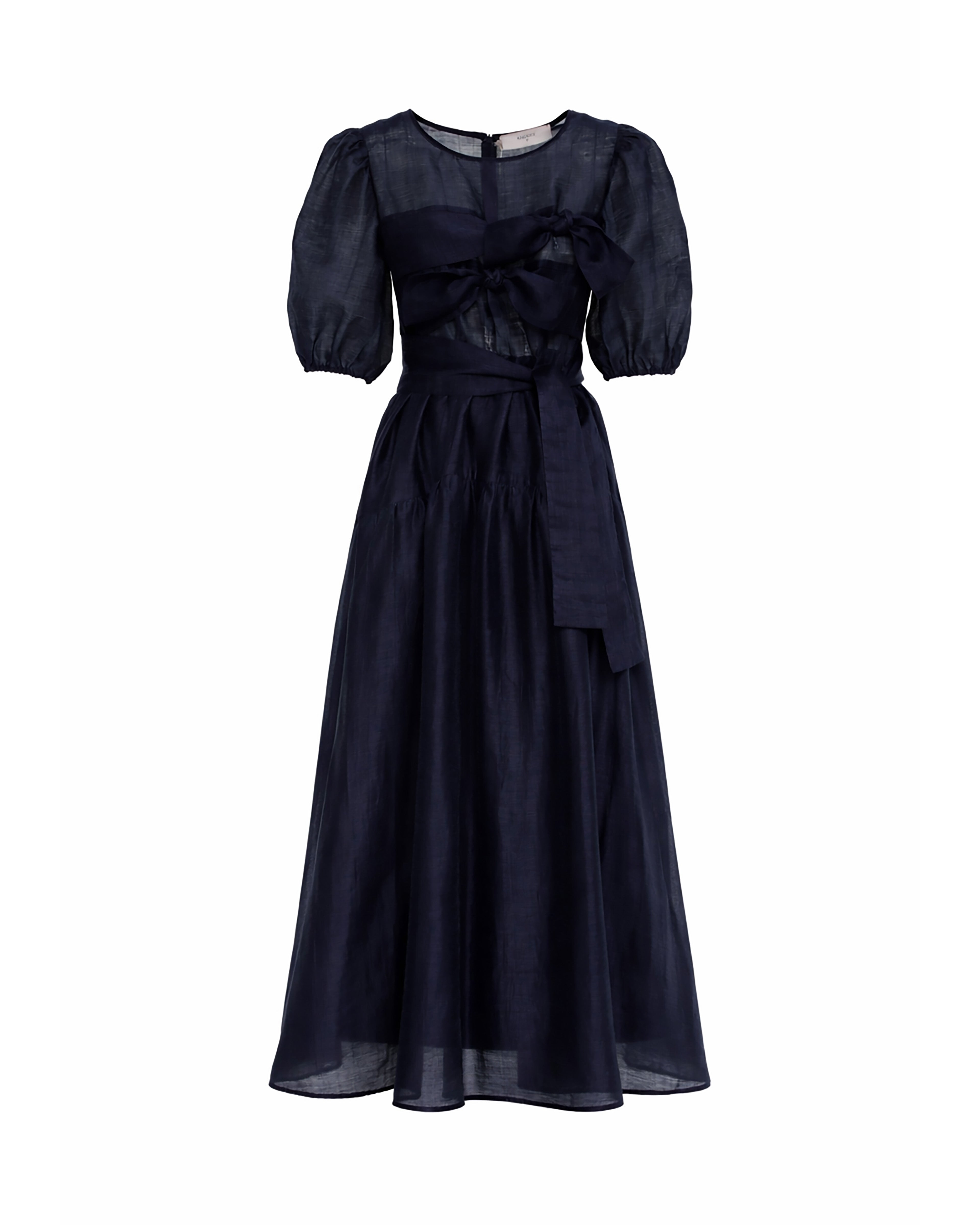 MIDI ORGANZA DRESS WITH BOW | Beatrice .b
