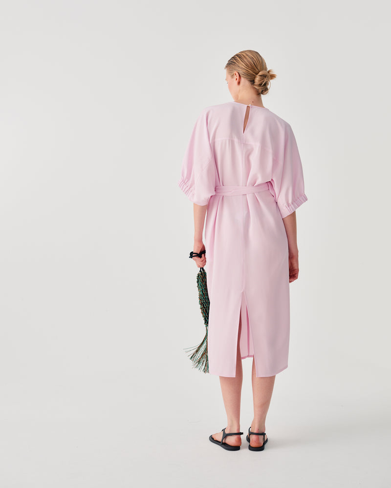 MIDI DRESS WITH WAIST BELT